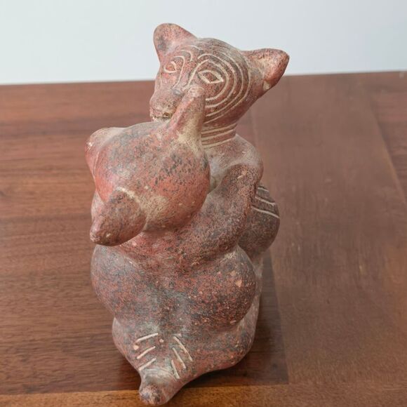 Vintage Colima Dancing Dogs Mexican Pottery Folk Art 6" - Picture 6 of 8